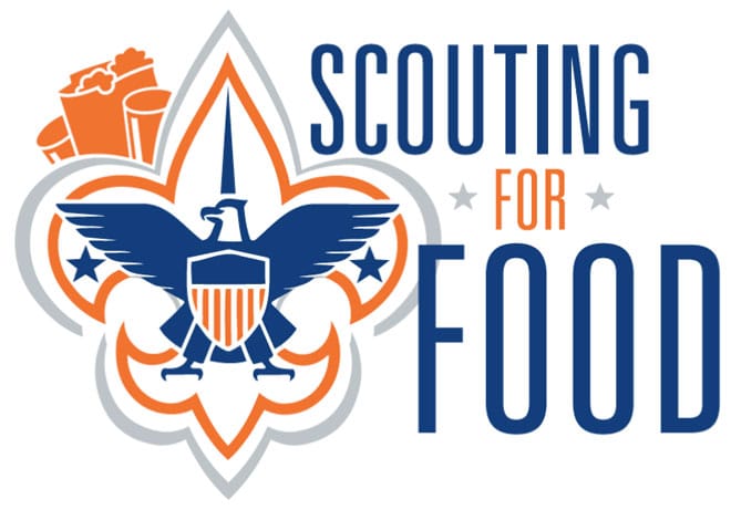童子军为威奇托福尔斯地区食品银行援助收集食品捐赠 | Scouts gather food donations for Wichita Falls Area Food Bank aid